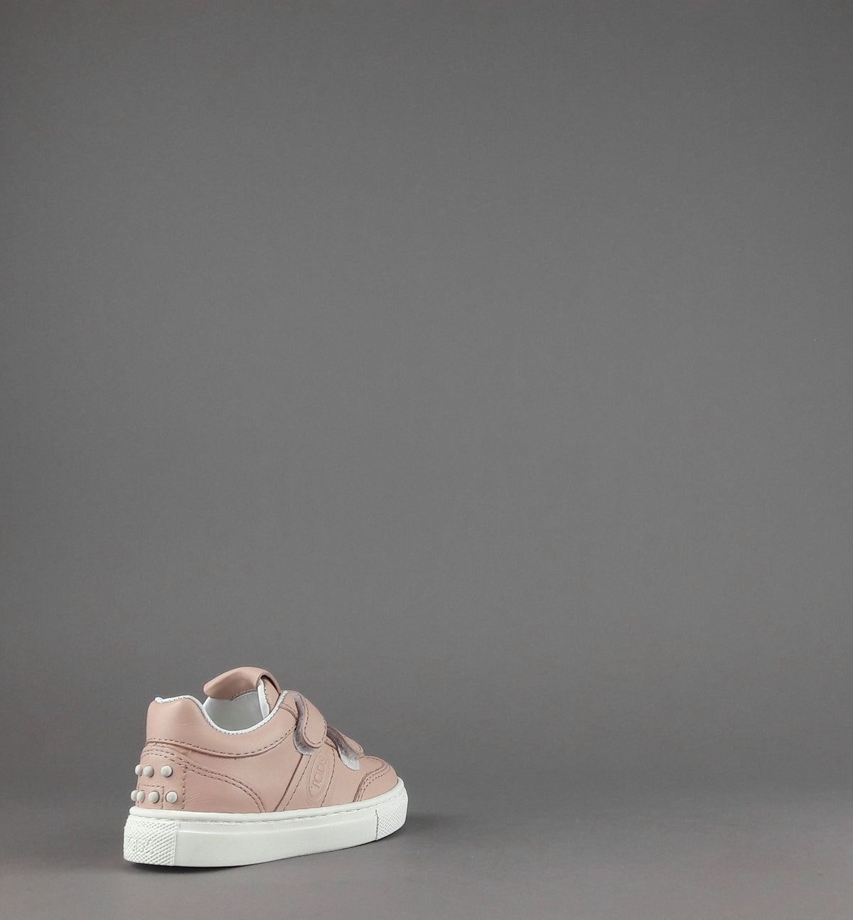 Tod's Sneakers Junior Baby 06J Pelle Rosa Polvere Fascia Logata Velcro