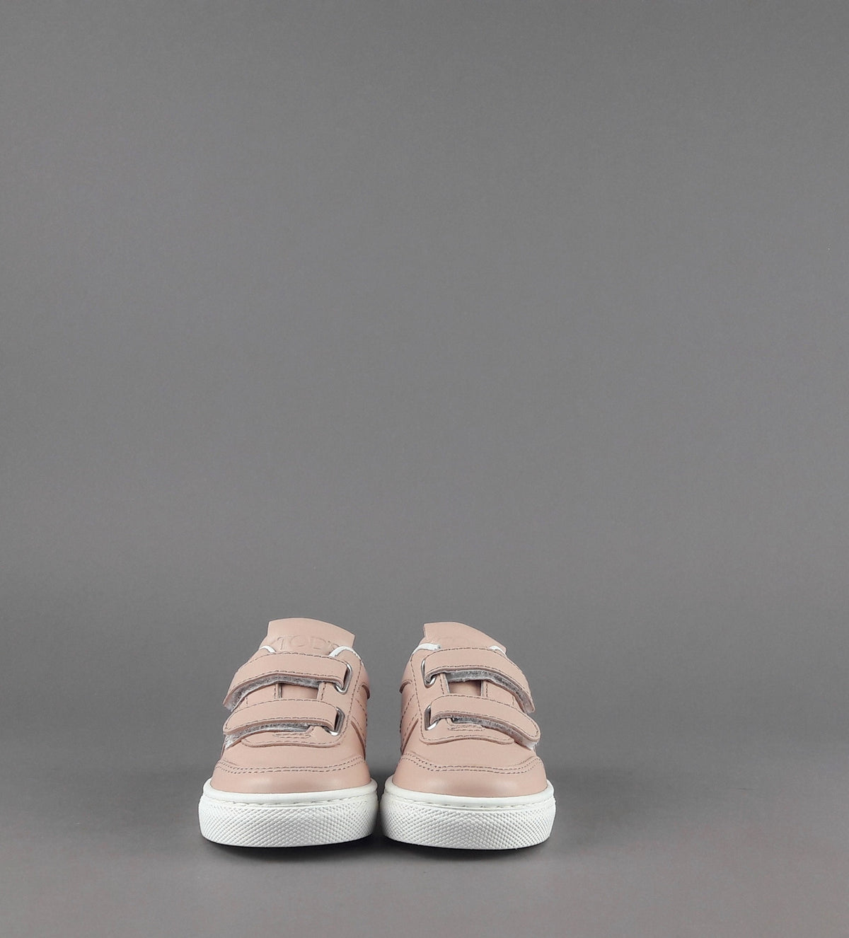 Tod's Sneakers Junior Baby 06J Pelle Rosa Polvere Fascia Logata Velcro