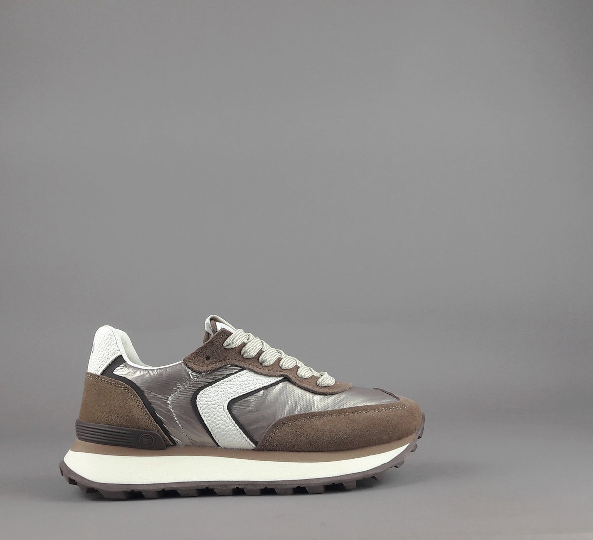 Verbenas Sneakers Donna Camoscio Tela Marrone