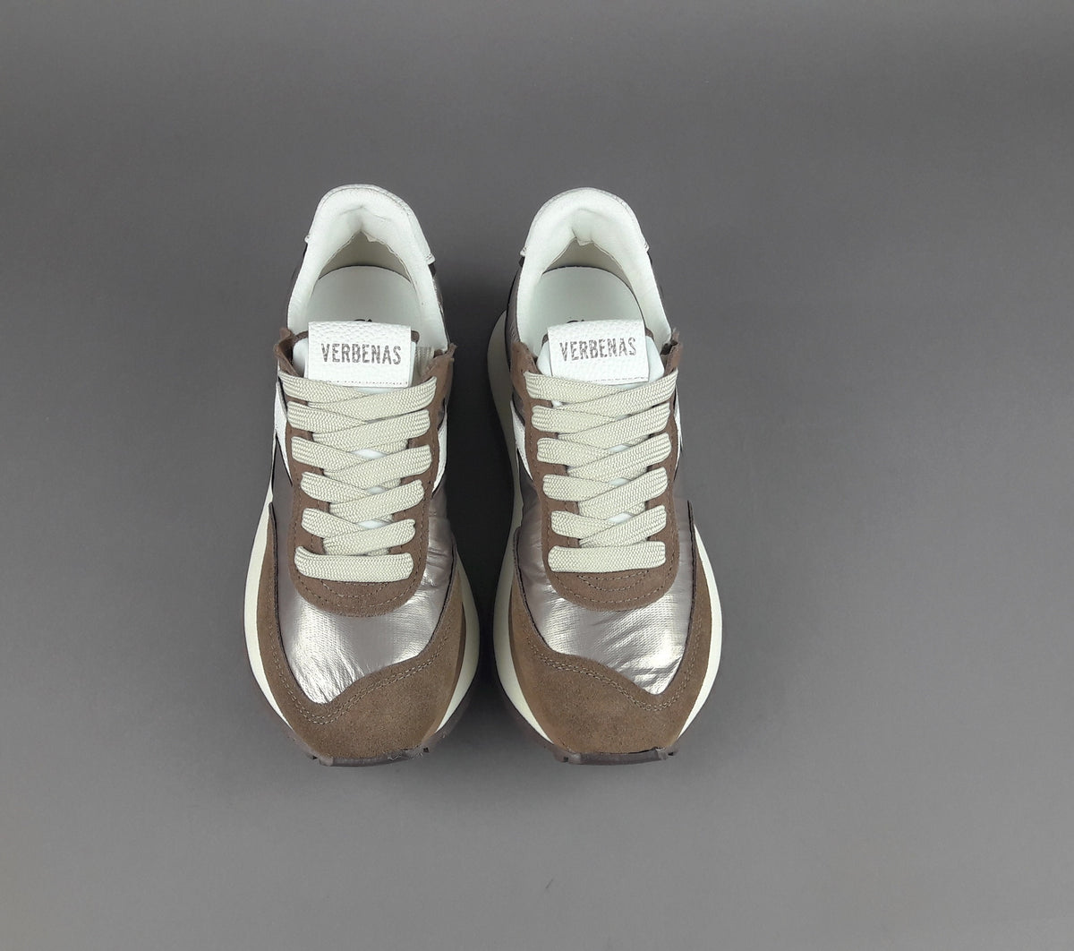 Verbenas Sneakers Donna Camoscio Tela Marrone