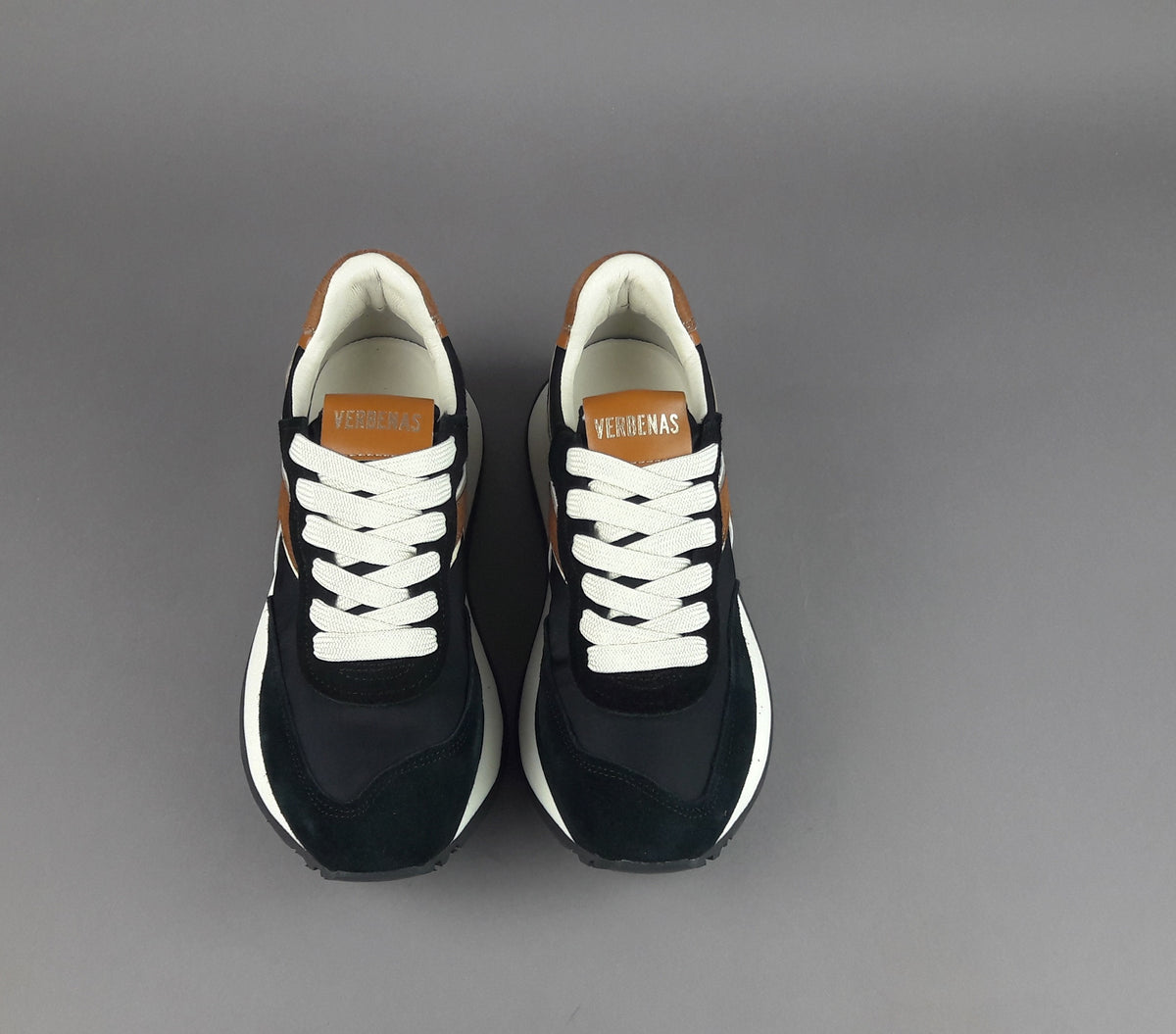 Verbenas Sneakers Donna Camoscio Tela Nero