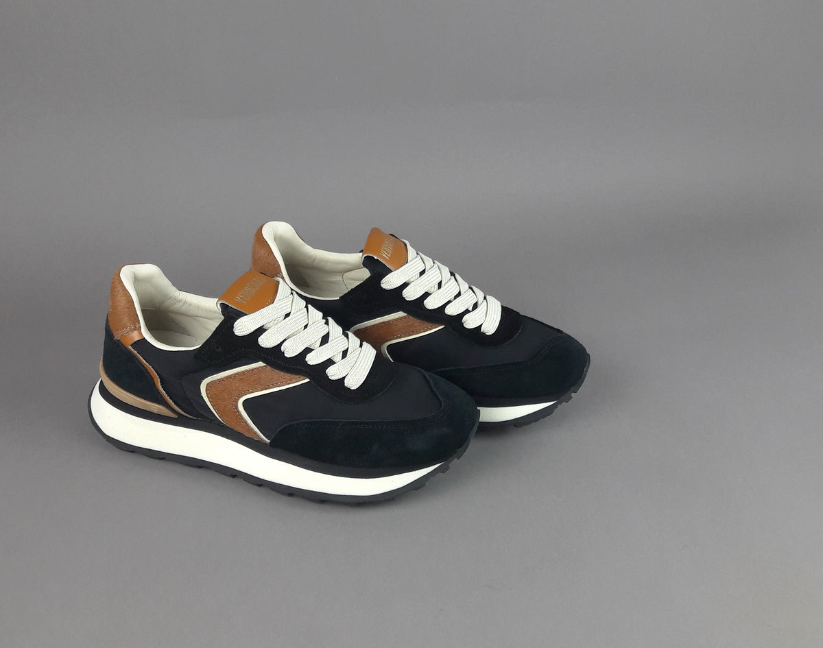Verbenas Sneakers Donna Camoscio Tela Nero
