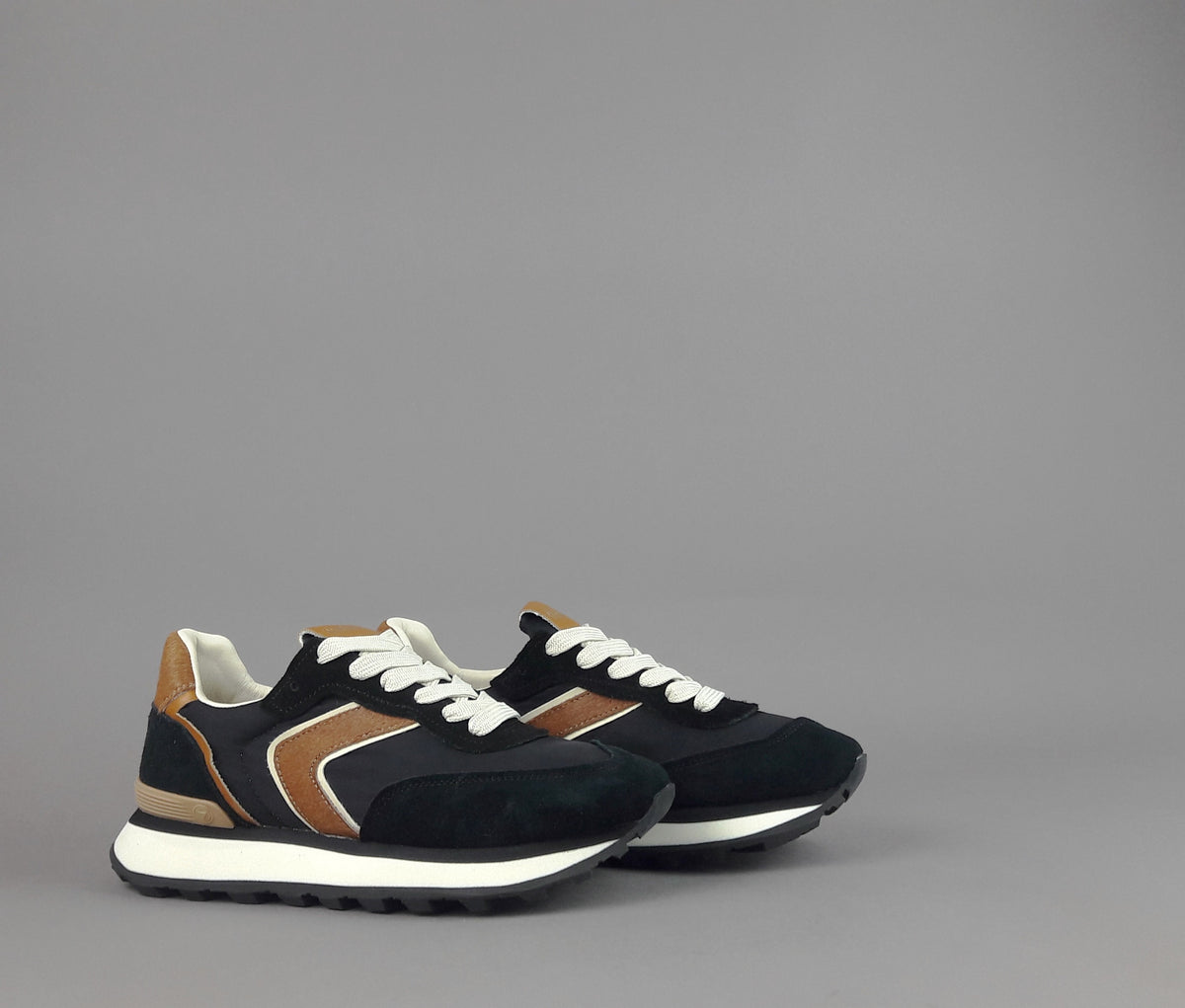 Verbenas Sneakers Donna Camoscio Tela Nero
