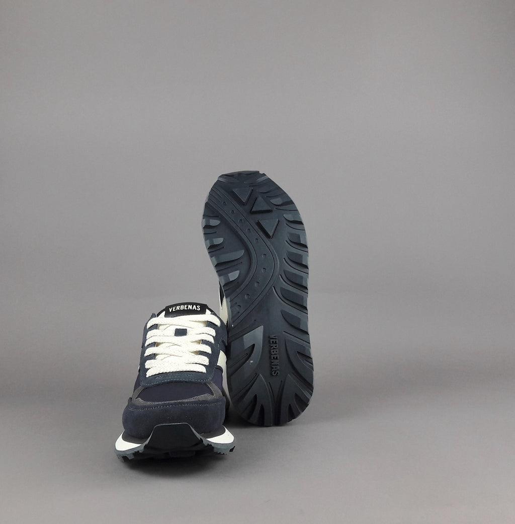 Verbenas Sneakers Uomo Camoscio Tela Blu Scuro