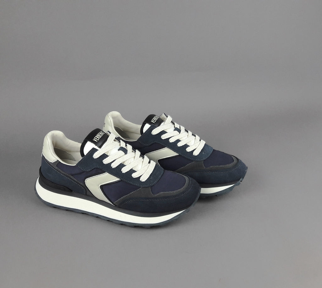 Verbenas Sneakers Uomo Camoscio Tela Blu Scuro