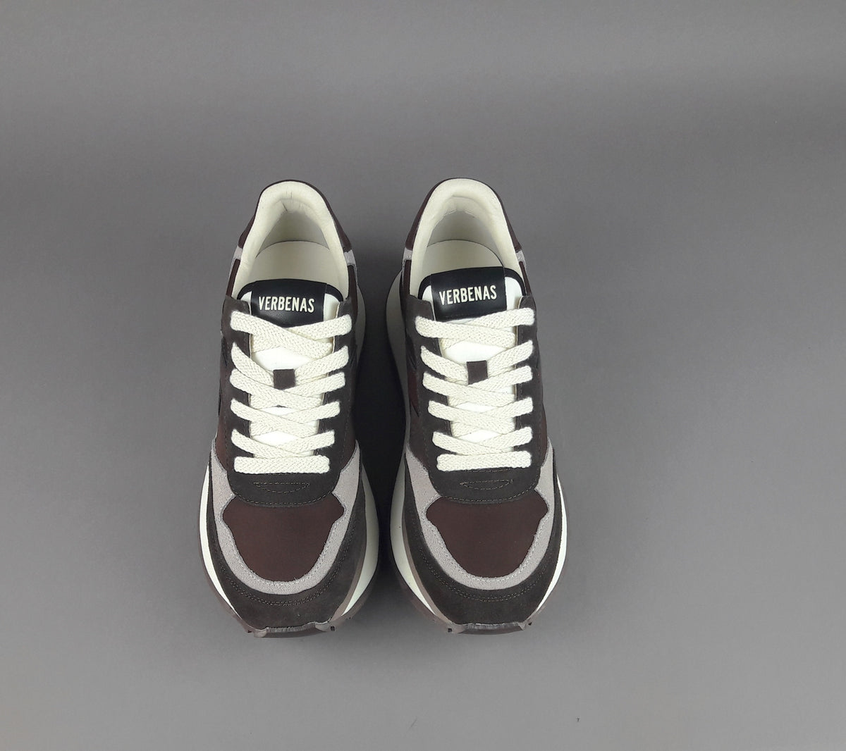 Verbenas Sneakers Uomo Camoscio Tela Marrone Scuro