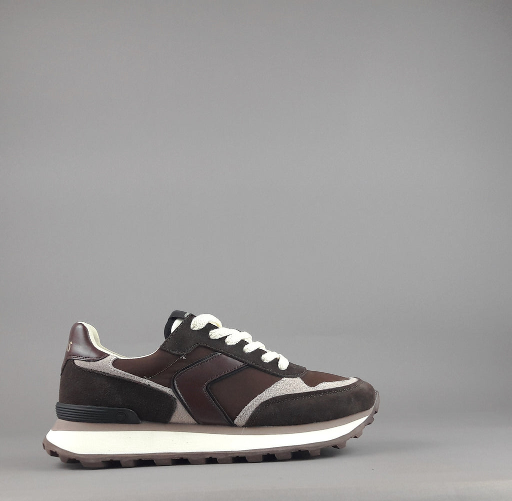 Verbenas Sneakers Uomo Camoscio Tela Marrone Scuro