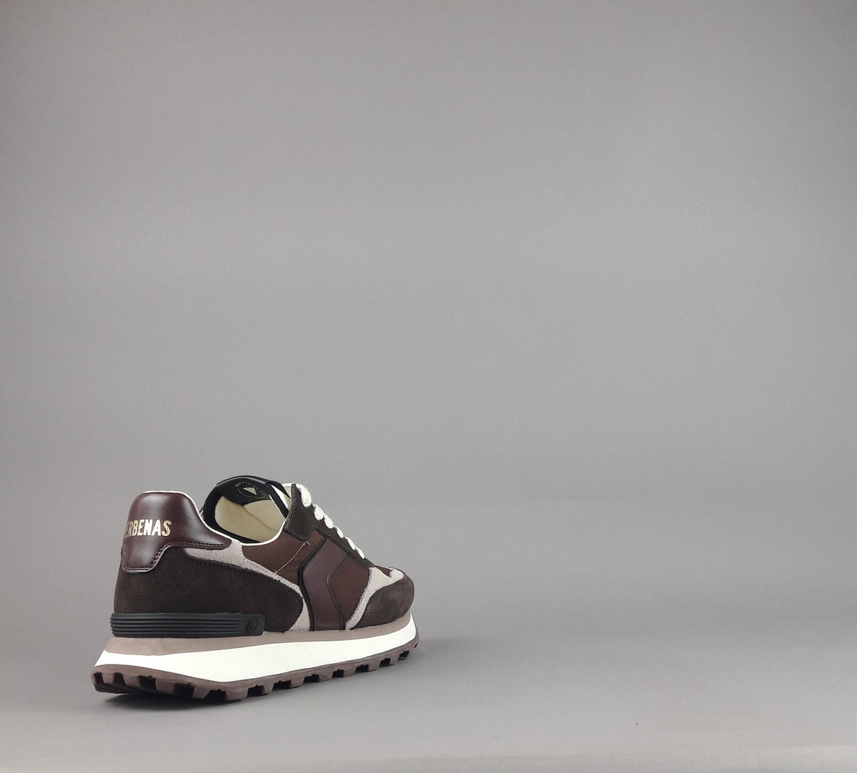 Verbenas Sneakers Uomo Camoscio Tela Marrone Scuro