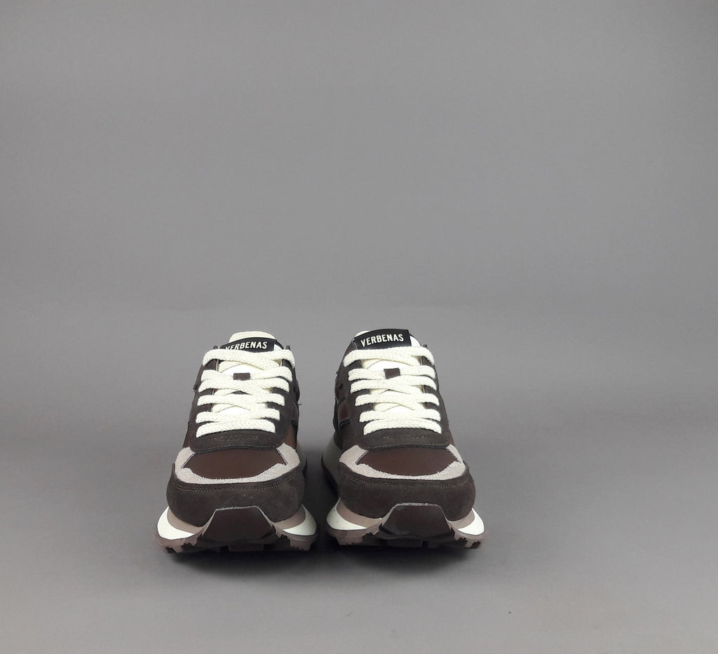 Verbenas Sneakers Uomo Camoscio Tela Marrone Scuro