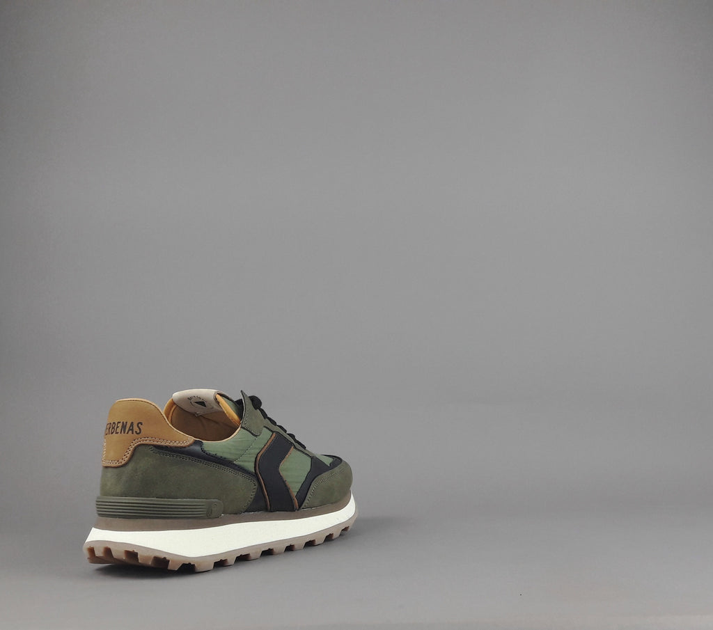 Verbenas Sneakers Uomo Tessuto E Tela Verde Militare