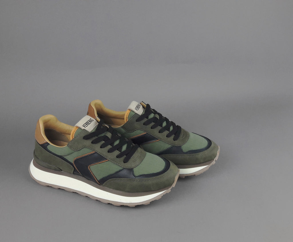 Verbenas Sneakers Uomo Tessuto E Tela Verde Militare