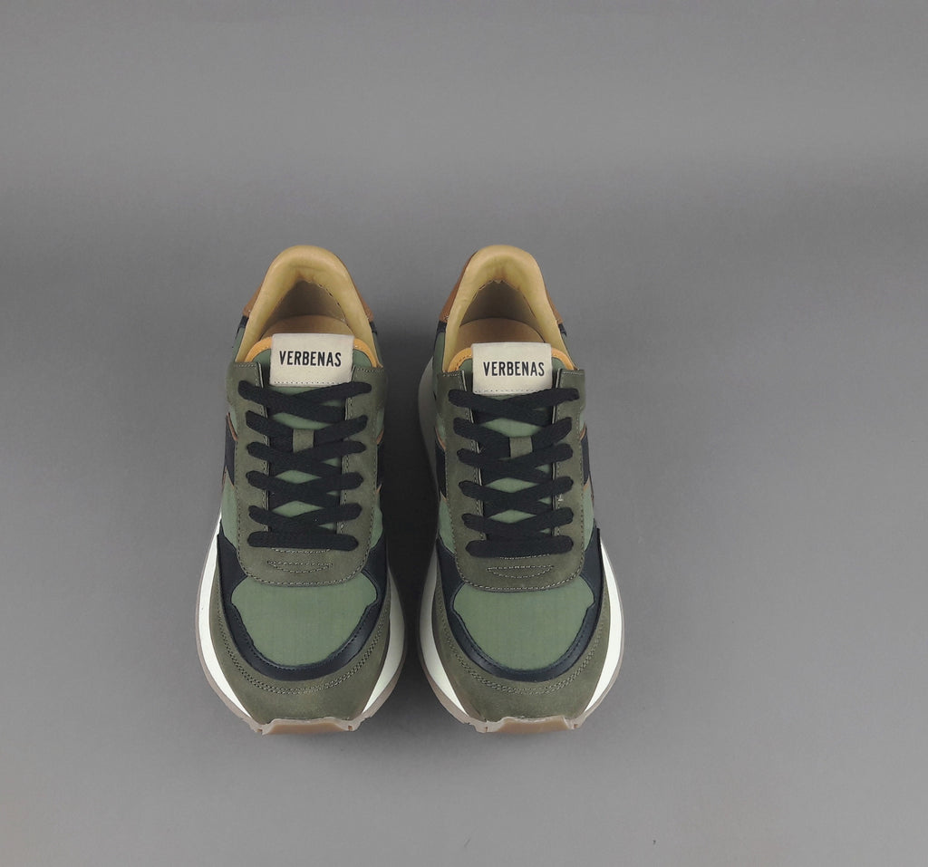 Verbenas Sneakers Uomo Tessuto E Tela Verde Militare