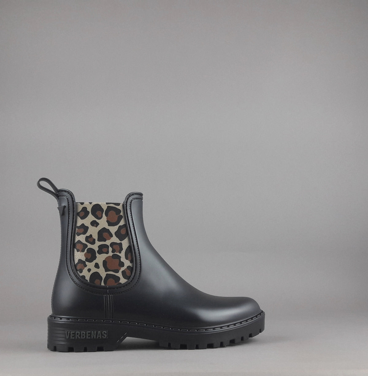 Verbenas Stivaletto Donna Gomma Animalier Nero