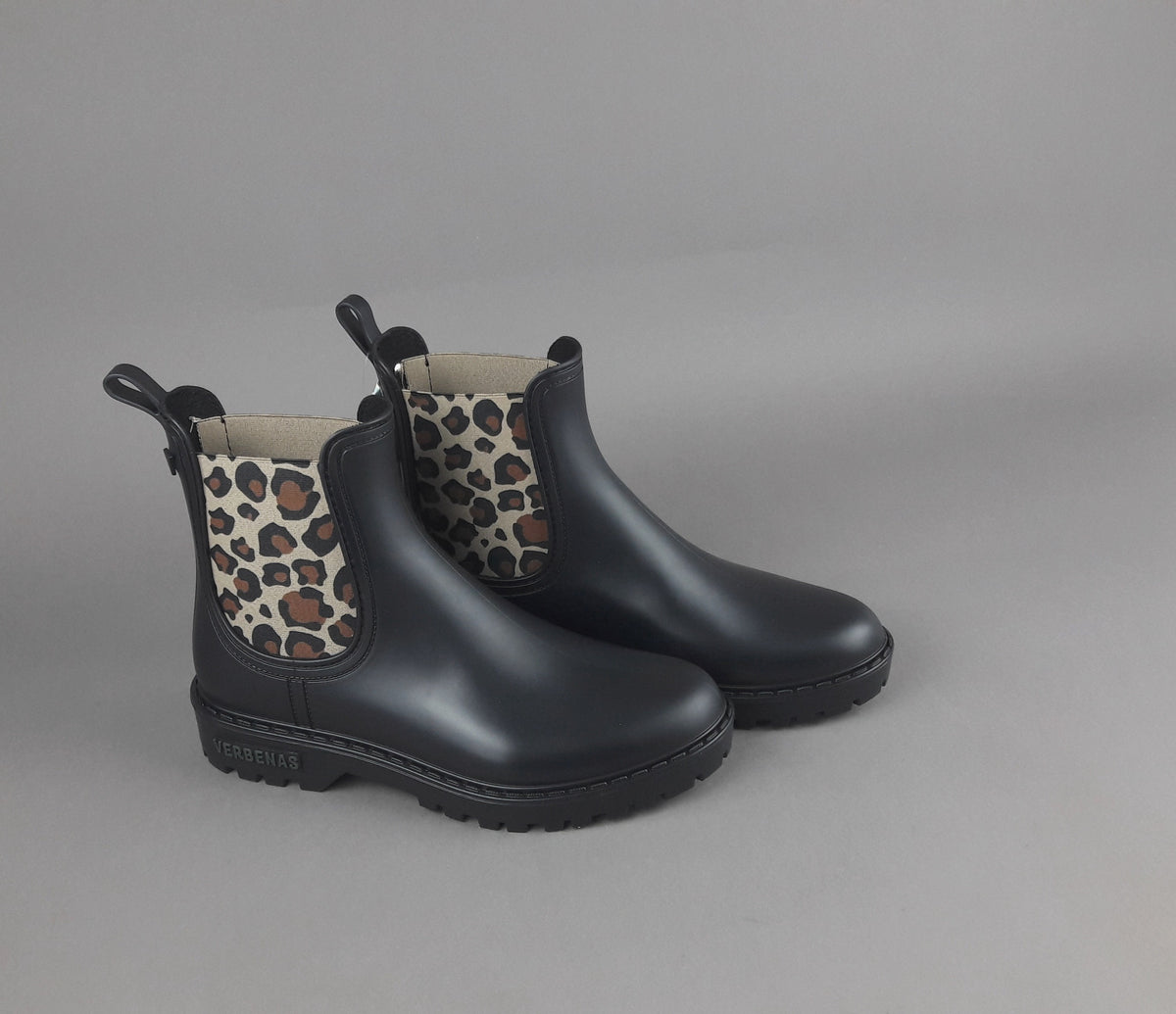 Verbenas Stivaletto Donna Gomma Animalier Nero