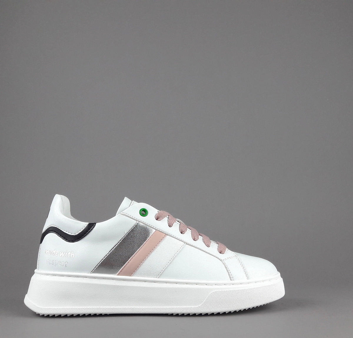 Womsh Eco Sneakers Donna Kingston Appleskin Bianco
