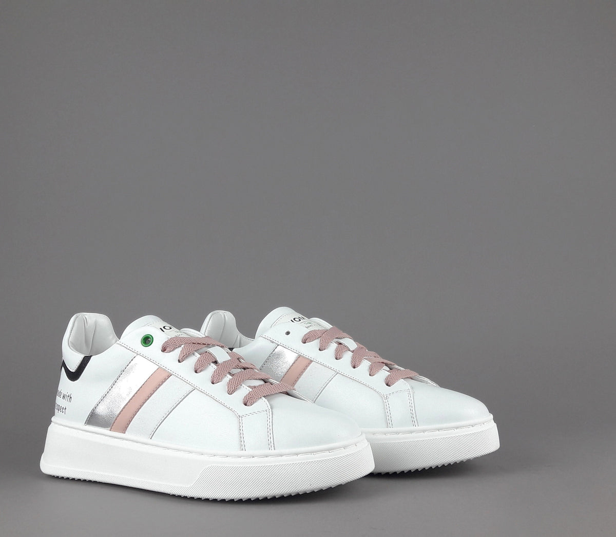 Womsh Eco Sneakers Donna Kingston Appleskin Bianco
