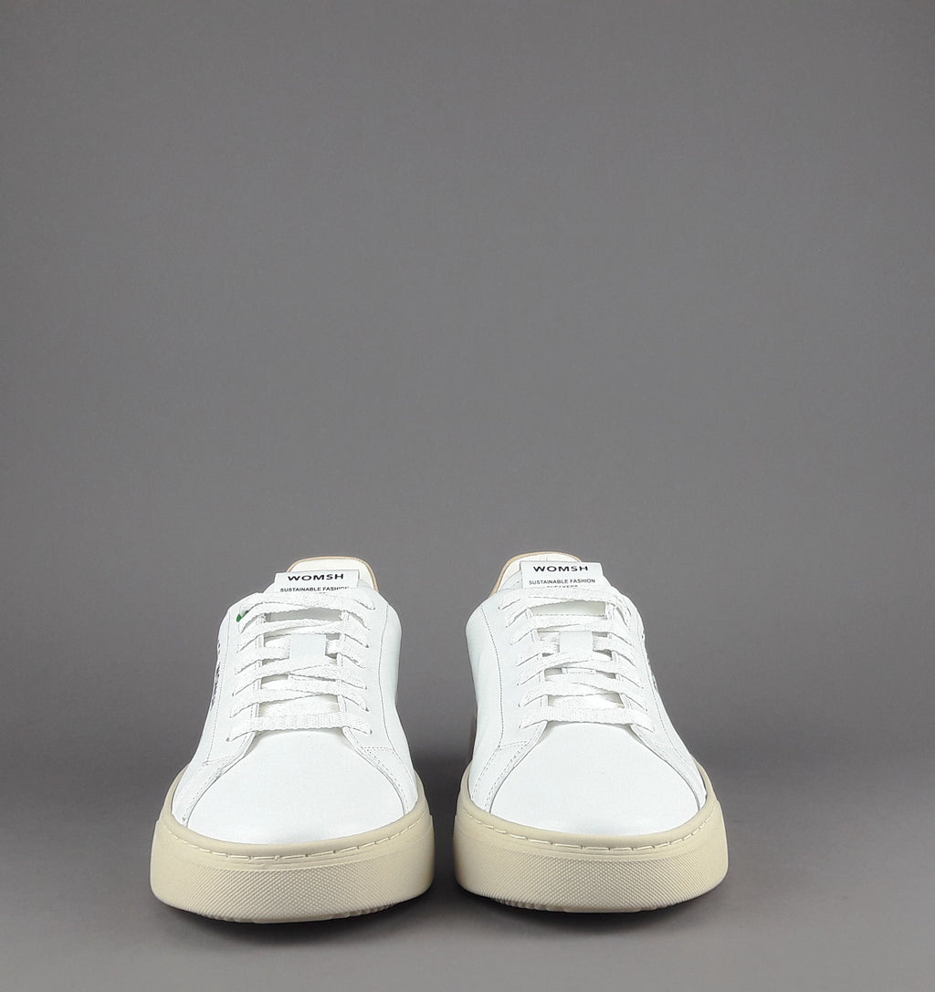 Womsh Sneakers Uomo Snik Pelle Bianco Beige