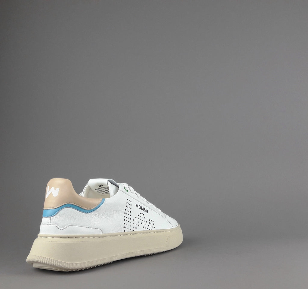 Womsh Sneakers Uomo Snik Pelle Bianco Beige