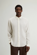 Woolrich Camicia Uomo Lino Bianco Opaco