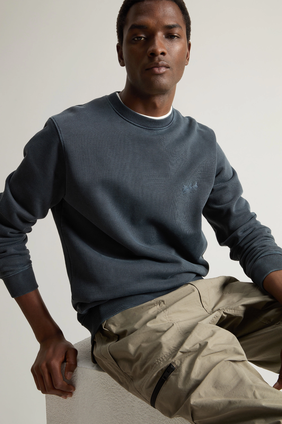 Woolrich Felpa Tinto Capo Uomo Blu