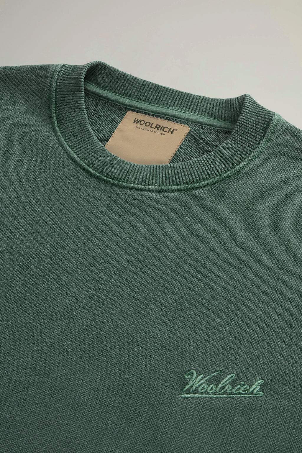 Woolrich Felpa Tinto Capo Uomo Verde Scuro