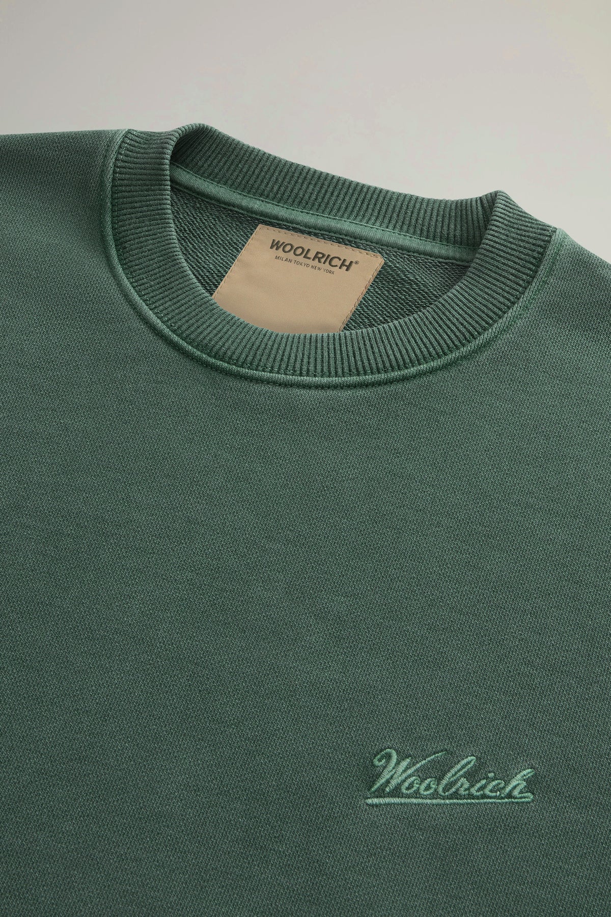 Woolrich Felpa Tinto Capo Uomo Verde Scuro