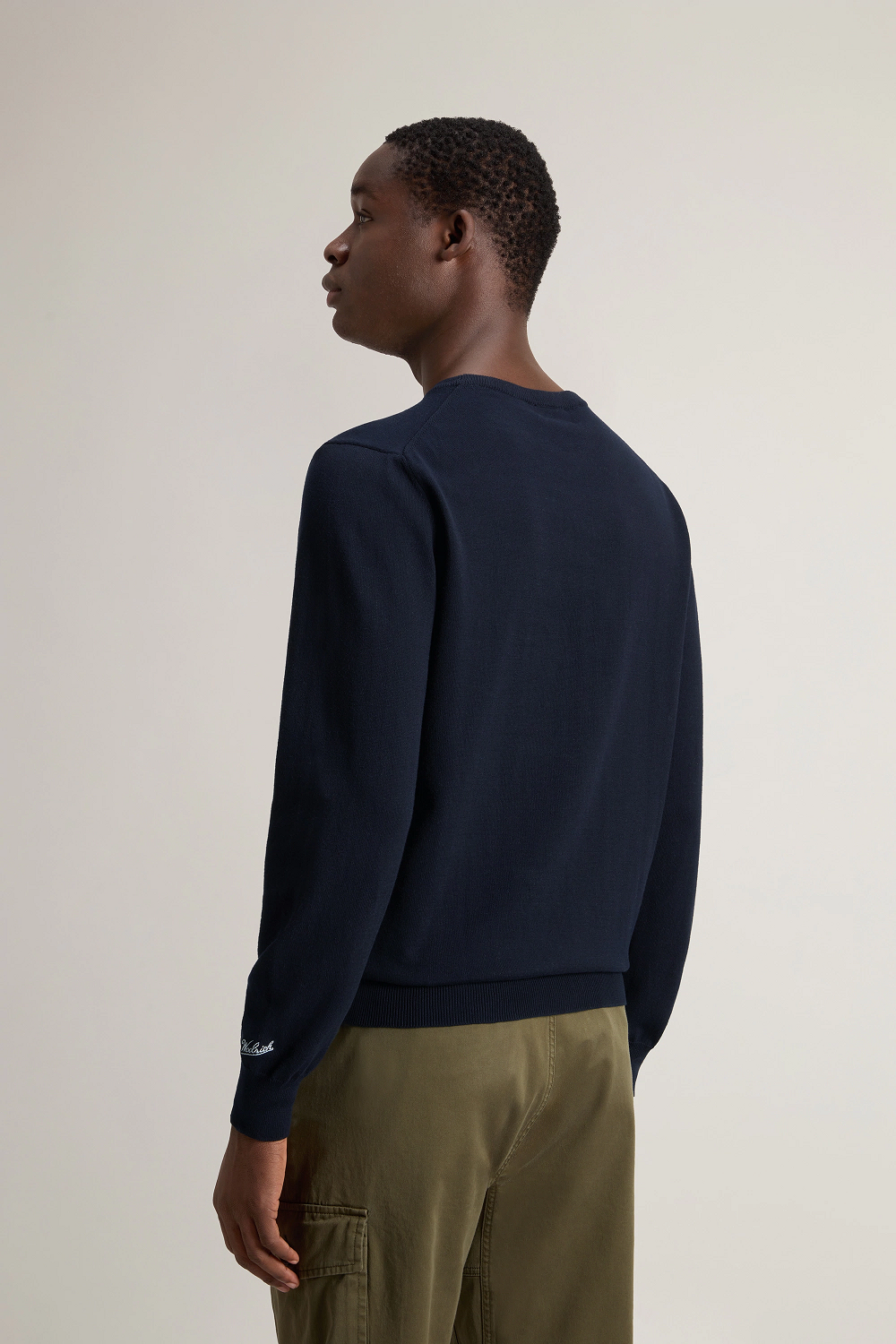 Woolrich Maglia Uomo Cotone Blu Scuro