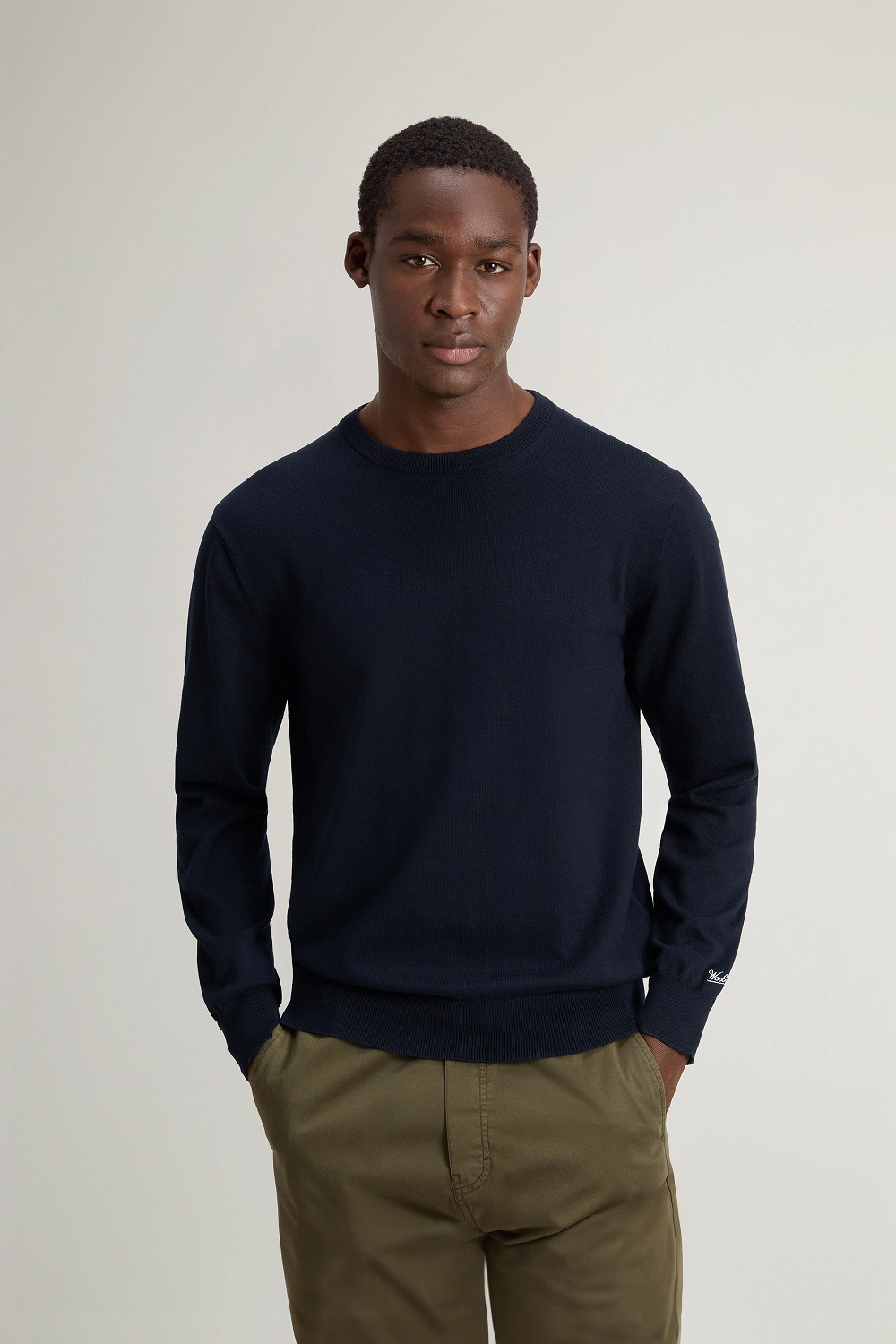 Woolrich Maglia Uomo Cotone Blu Scuro