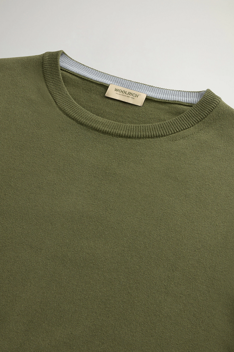 Woolrich Maglia Uomo Cotone Verde Militare