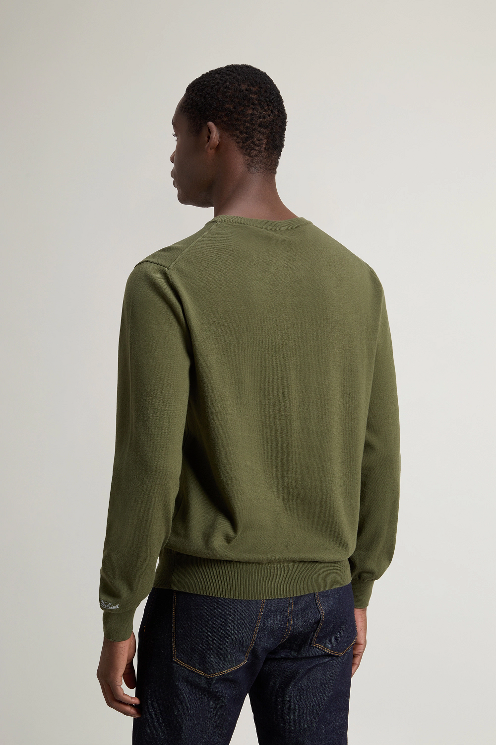 Woolrich Maglia Uomo Cotone Verde Militare