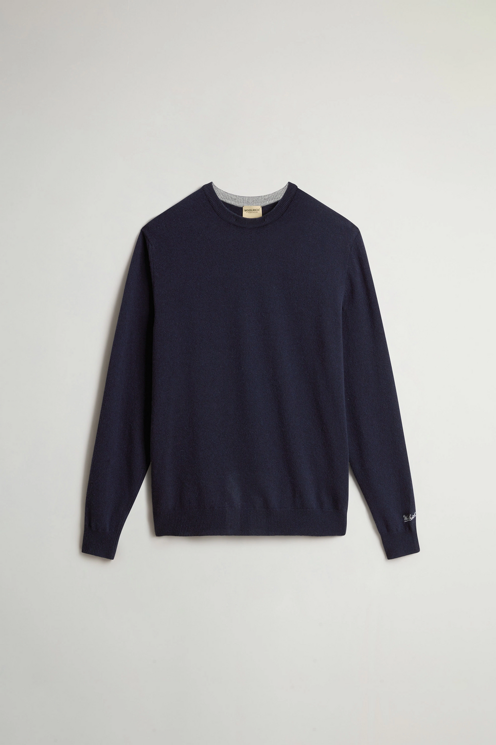 Woolrich Maglia Uomo Girocollo Lana Blu Scuro