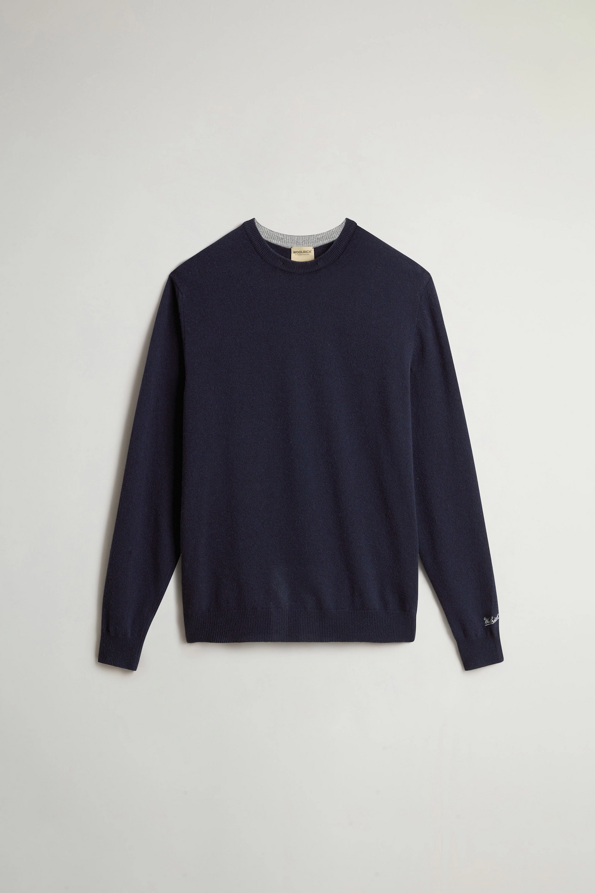 Woolrich Maglia Uomo Girocollo Lana Blu Scuro