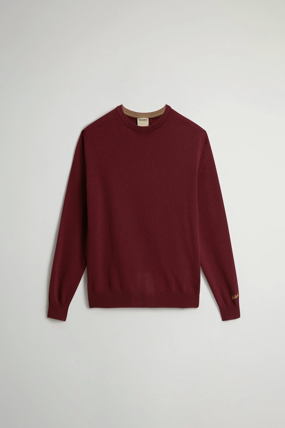 Woolrich Maglia Uomo Girocollo Lana Bordeaux