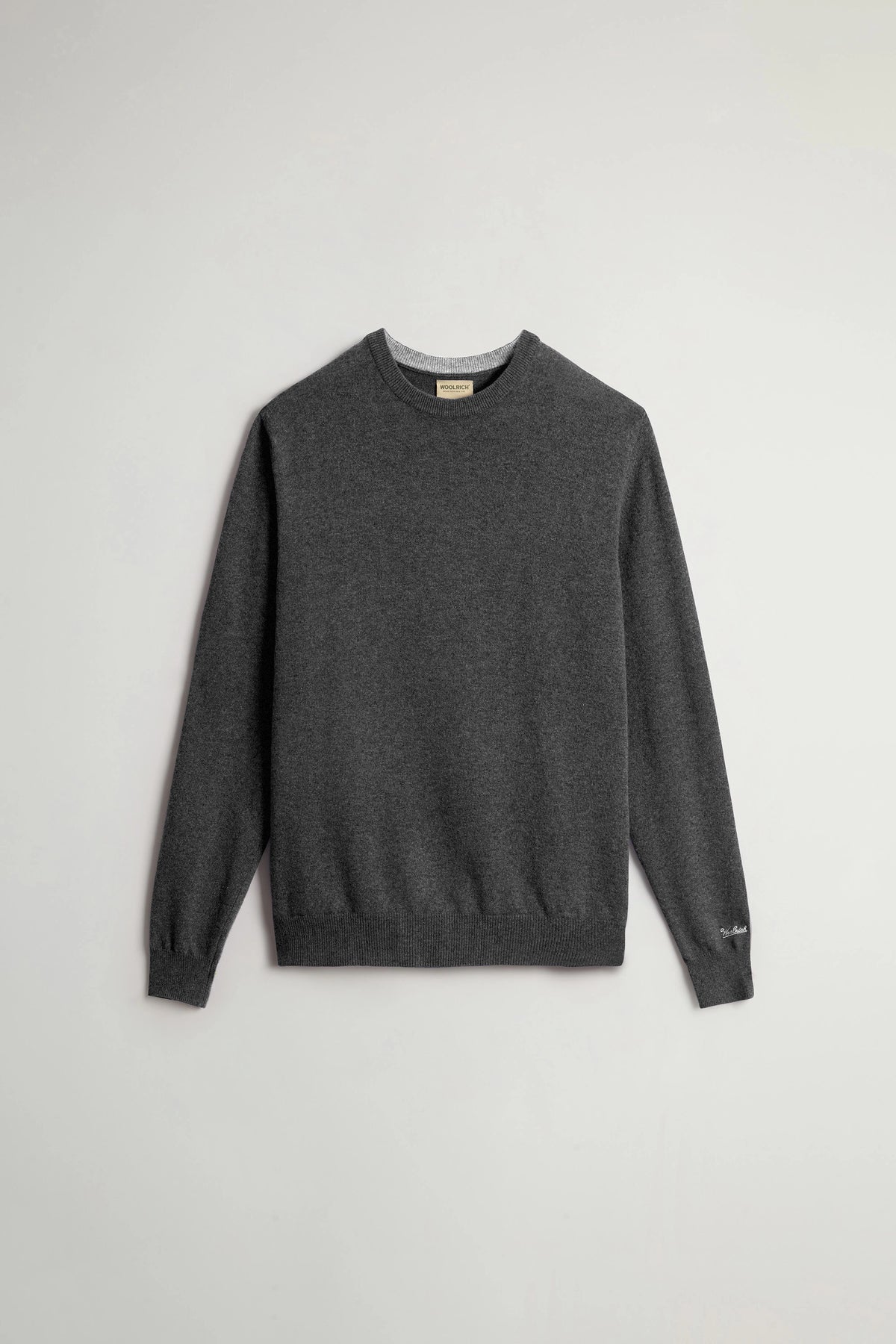 Woolrich Maglia Uomo Girocollo Lana Grigio Scuro