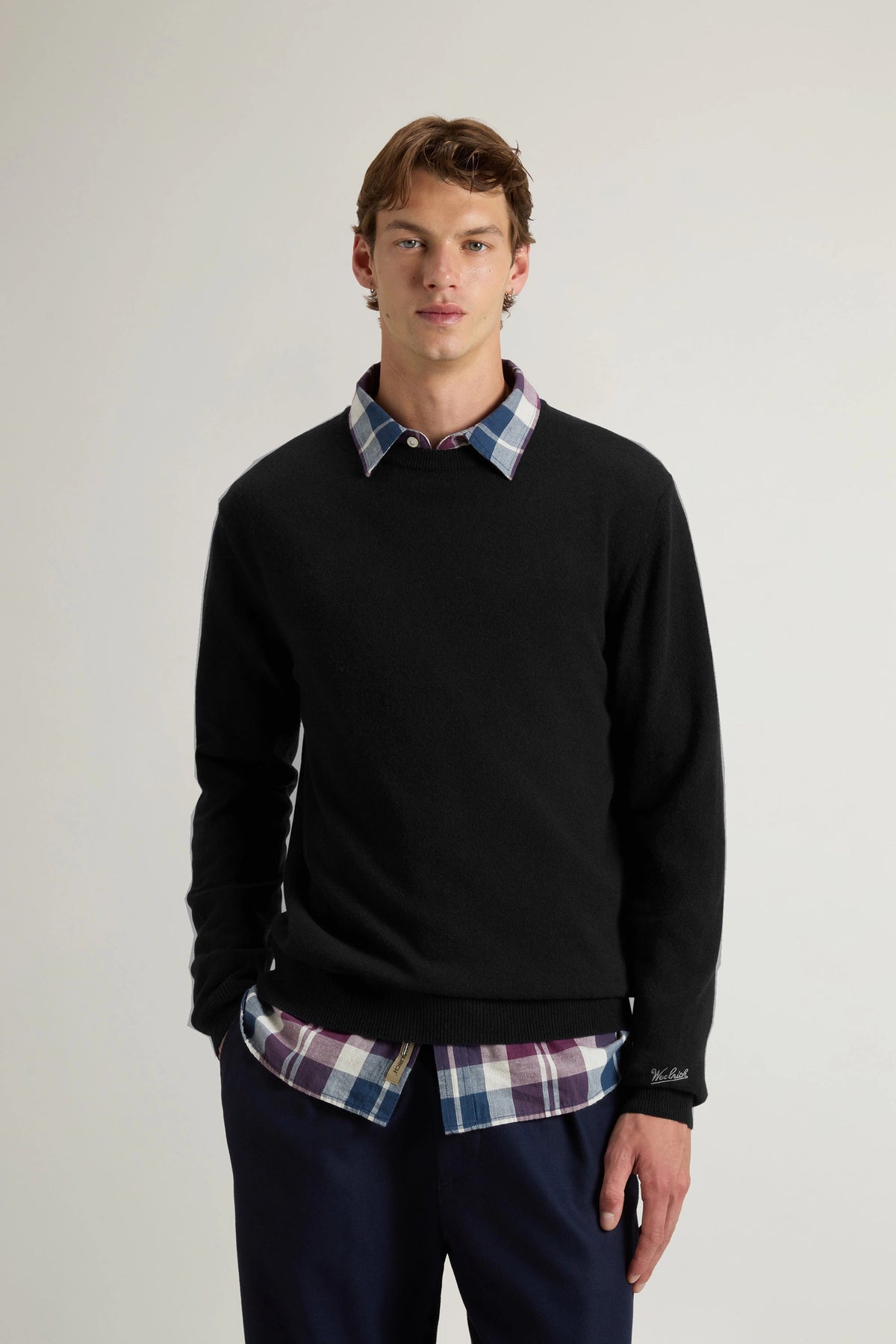 Woolrich Maglia Uomo Girocollo Lana Nero