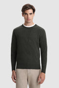 Woolrich Maglia Uomo Girocollo Lana Spuper Geelong Grigio Scuro