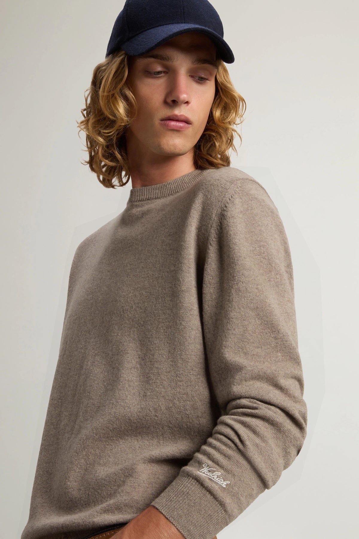 Woolrich Maglia Uomo Girocollo Lana Talpa