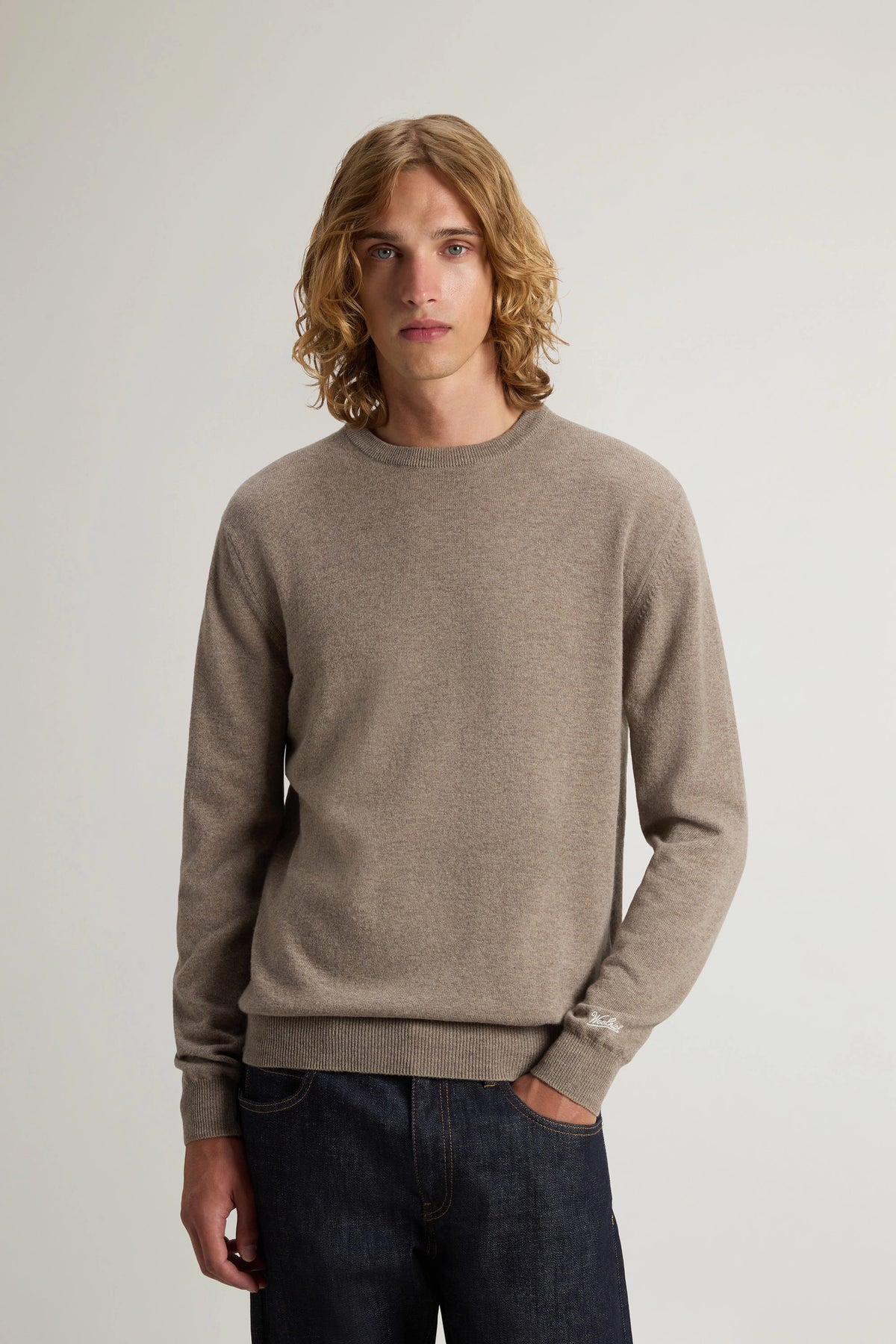 Woolrich Maglia Uomo Girocollo Lana Talpa