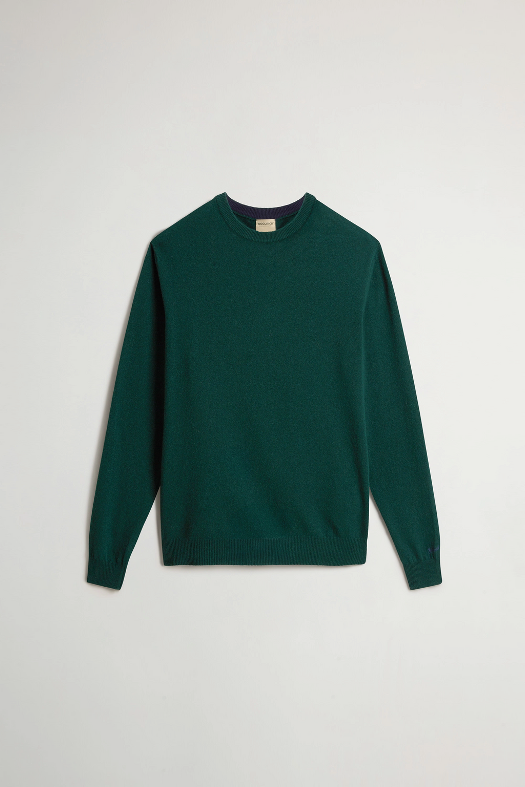 Woolrich Maglia Uomo Girocollo Lana Verde Scuro