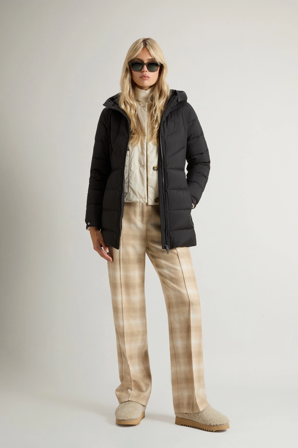 Woolrich Piumino Shirley Donna Microfibra Nero