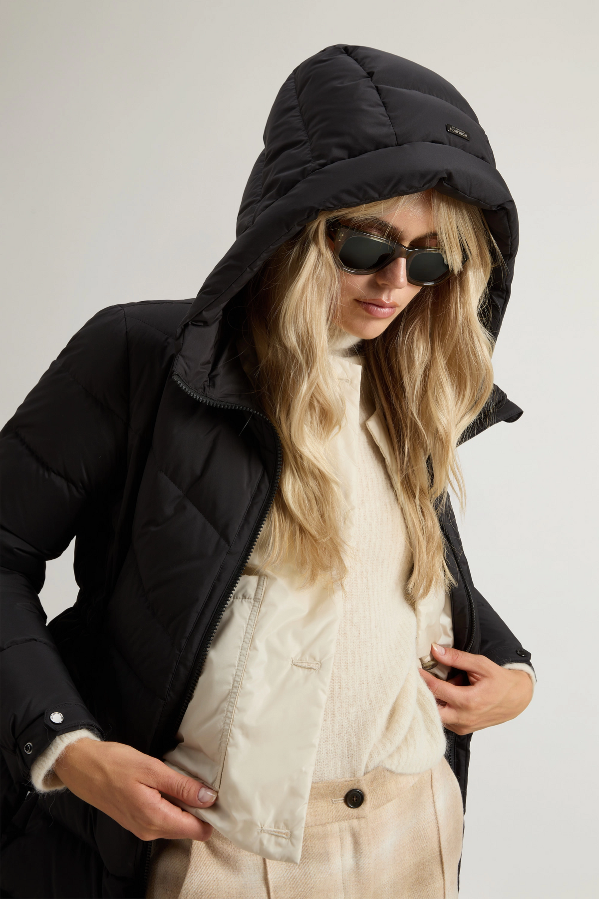 Woolrich Piumino Shirley Donna Microfibra Nero