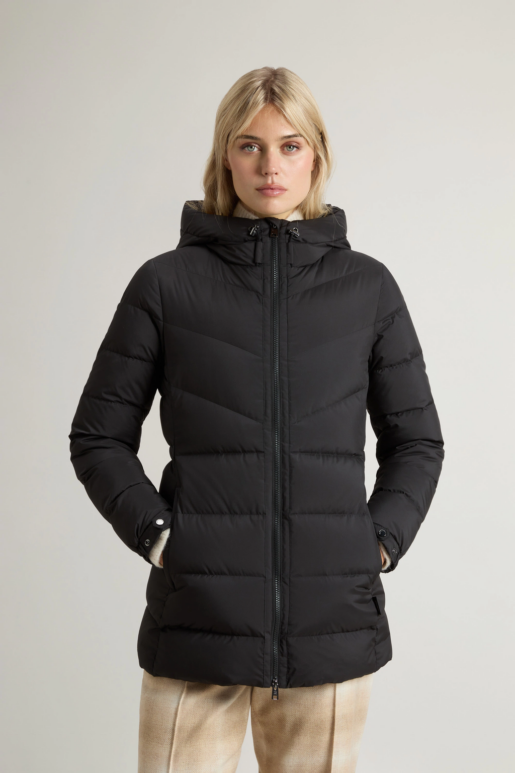Woolrich Piumino Shirley Donna Microfibra Nero
