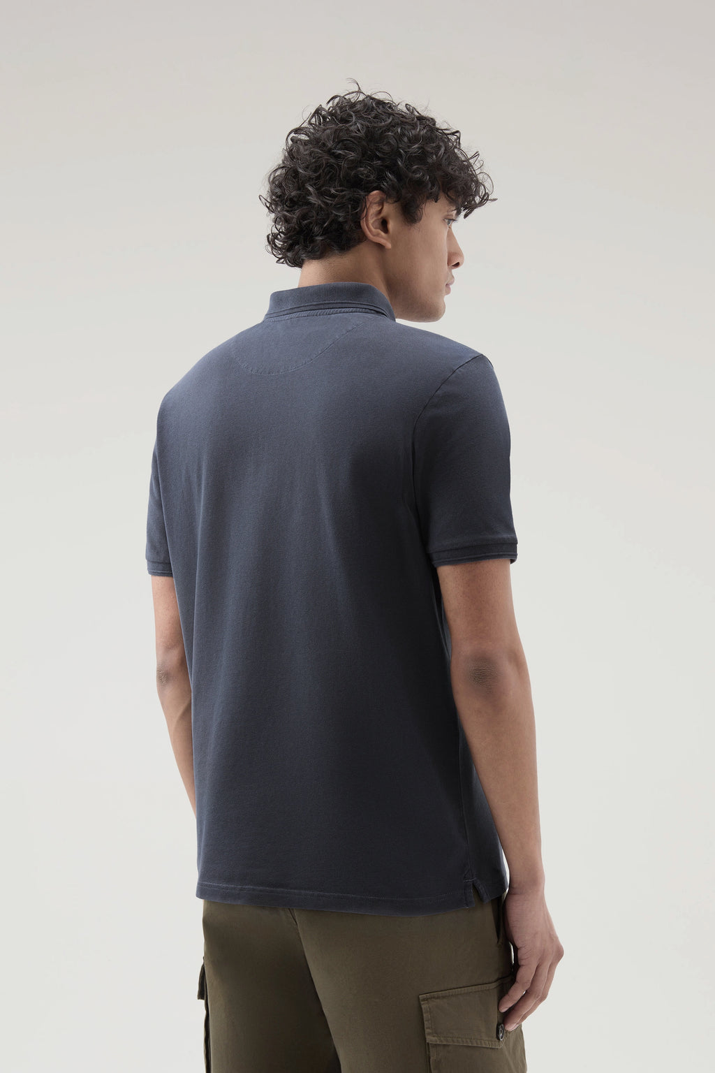 Woolrich Polo Uomo Cotone Stretch Blu Scuro