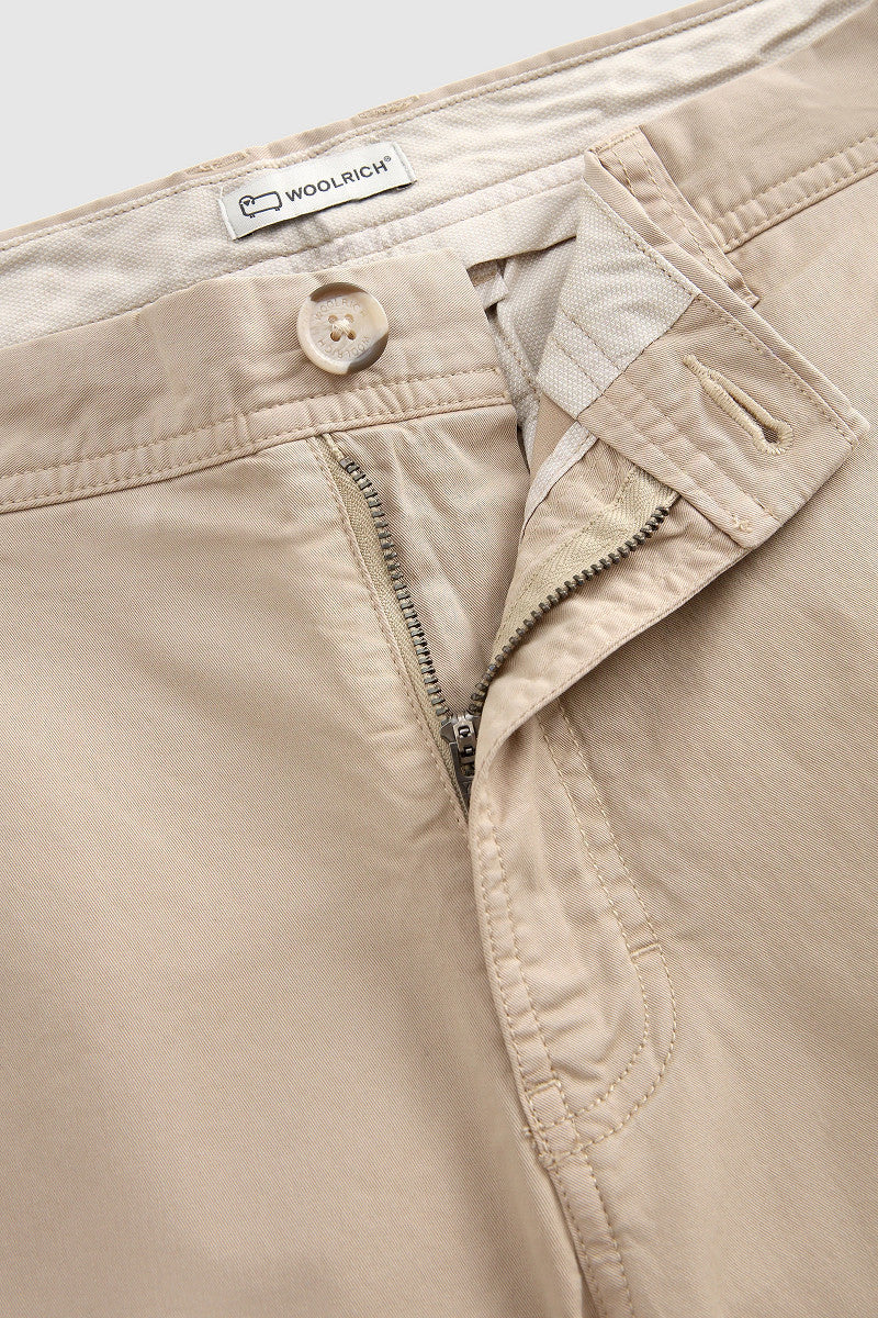 Woolrich Bermuda Cargo Uomo Cotone Beige Opaco
