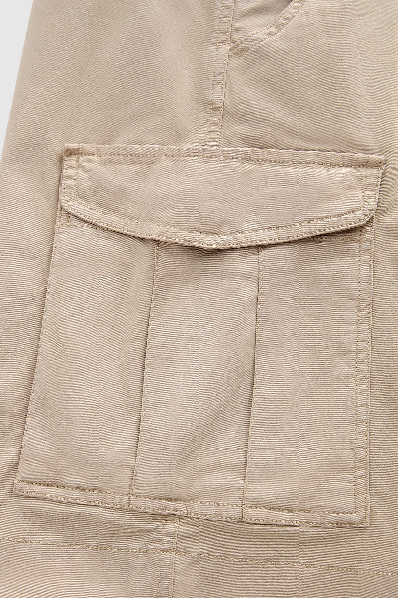 Woolrich Bermuda Cargo Uomo Cotone Beige Opaco