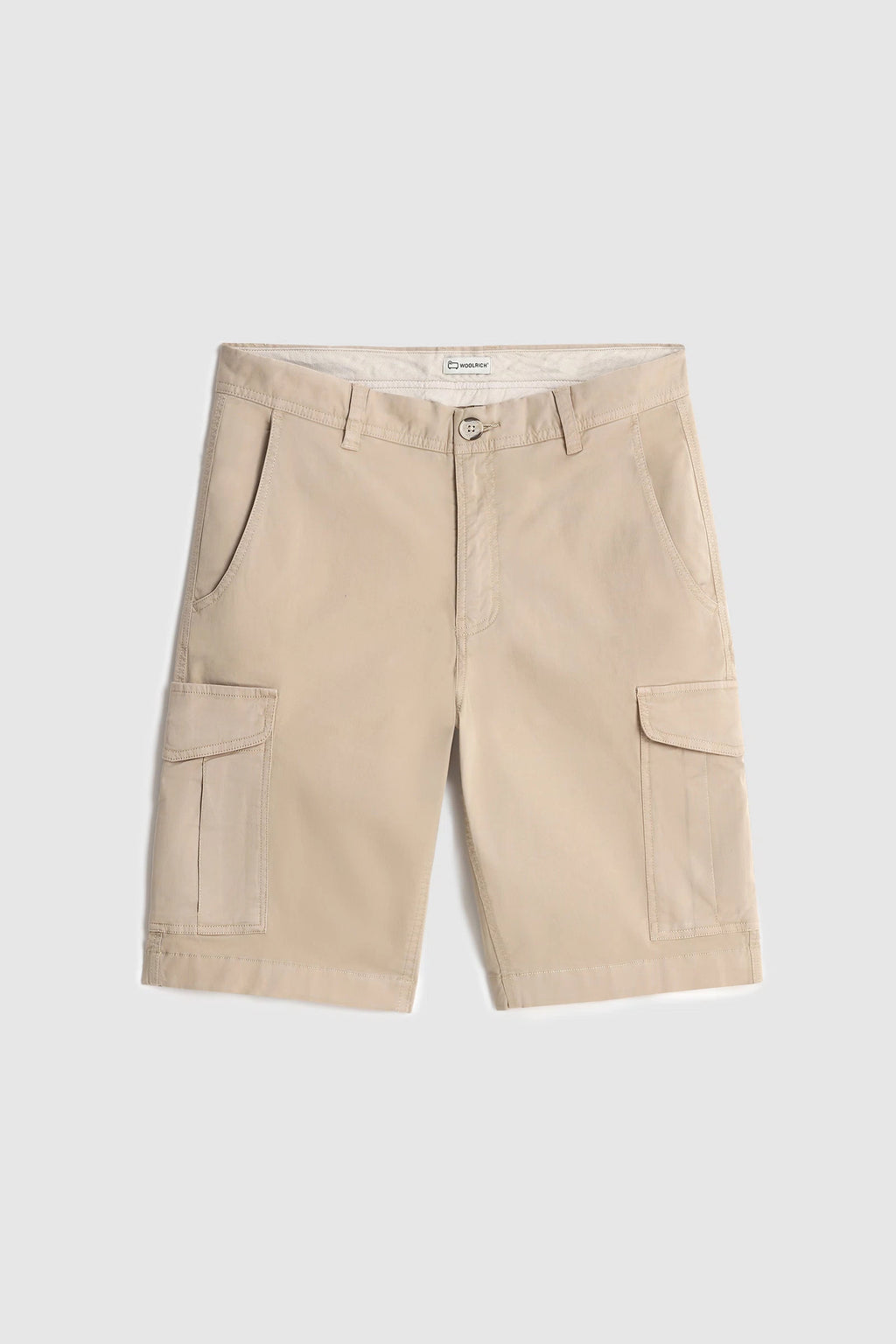 Woolrich Bermuda Cargo Uomo Cotone Beige Opaco