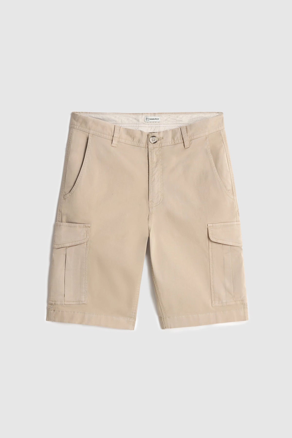 Woolrich Bermuda Cargo Uomo Cotone Beige Opaco