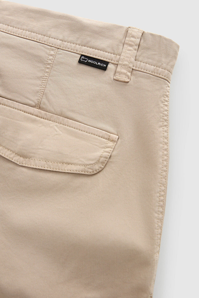Woolrich Bermuda Cargo Uomo Cotone Beige Opaco