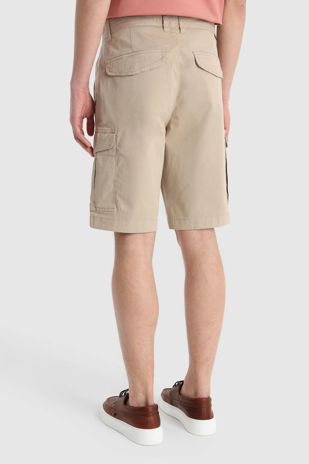 Woolrich Bermuda Cargo Uomo Cotone Beige Opaco