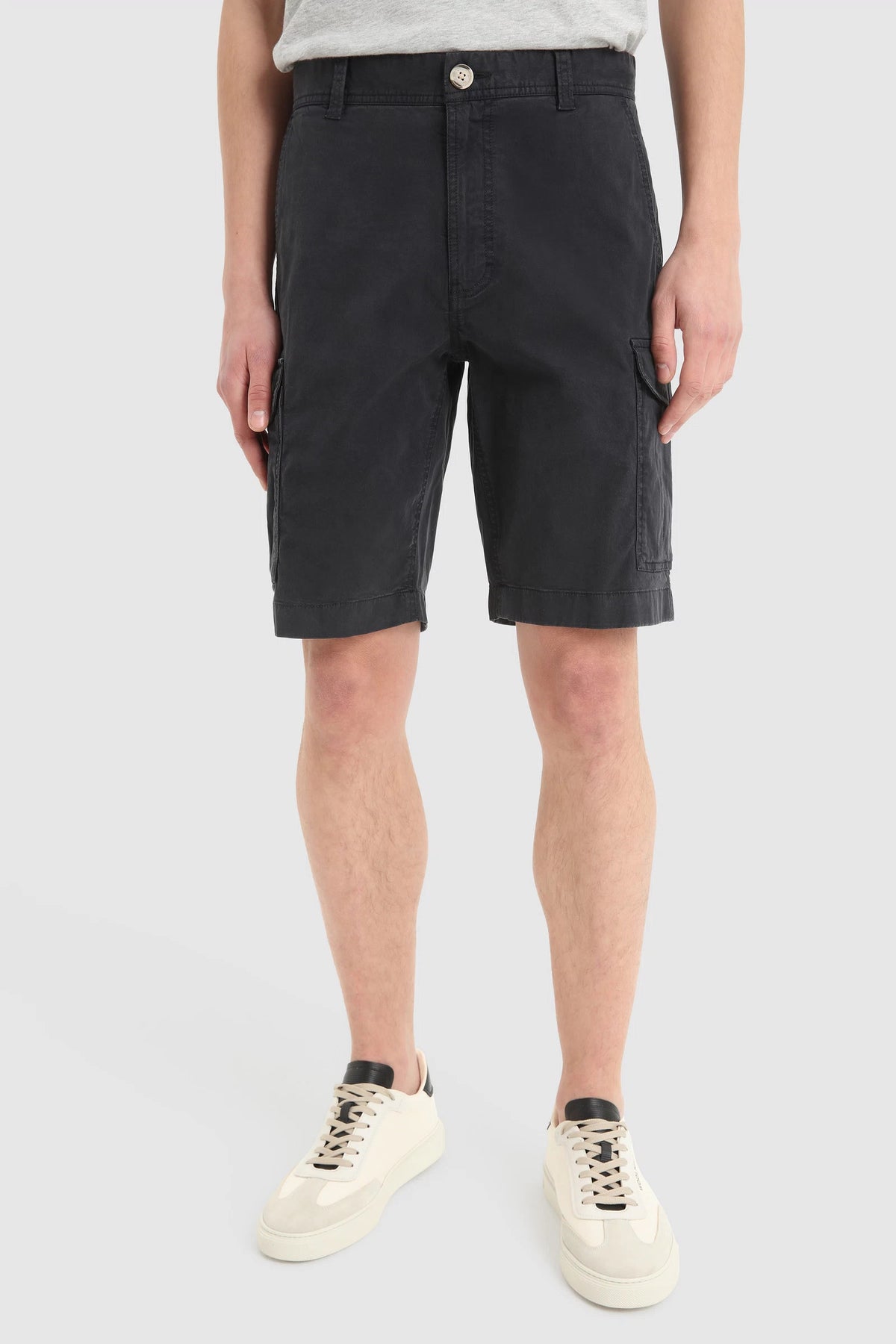 Woolrich Bermuda Cargo Uomo Cotone Blu Scuro